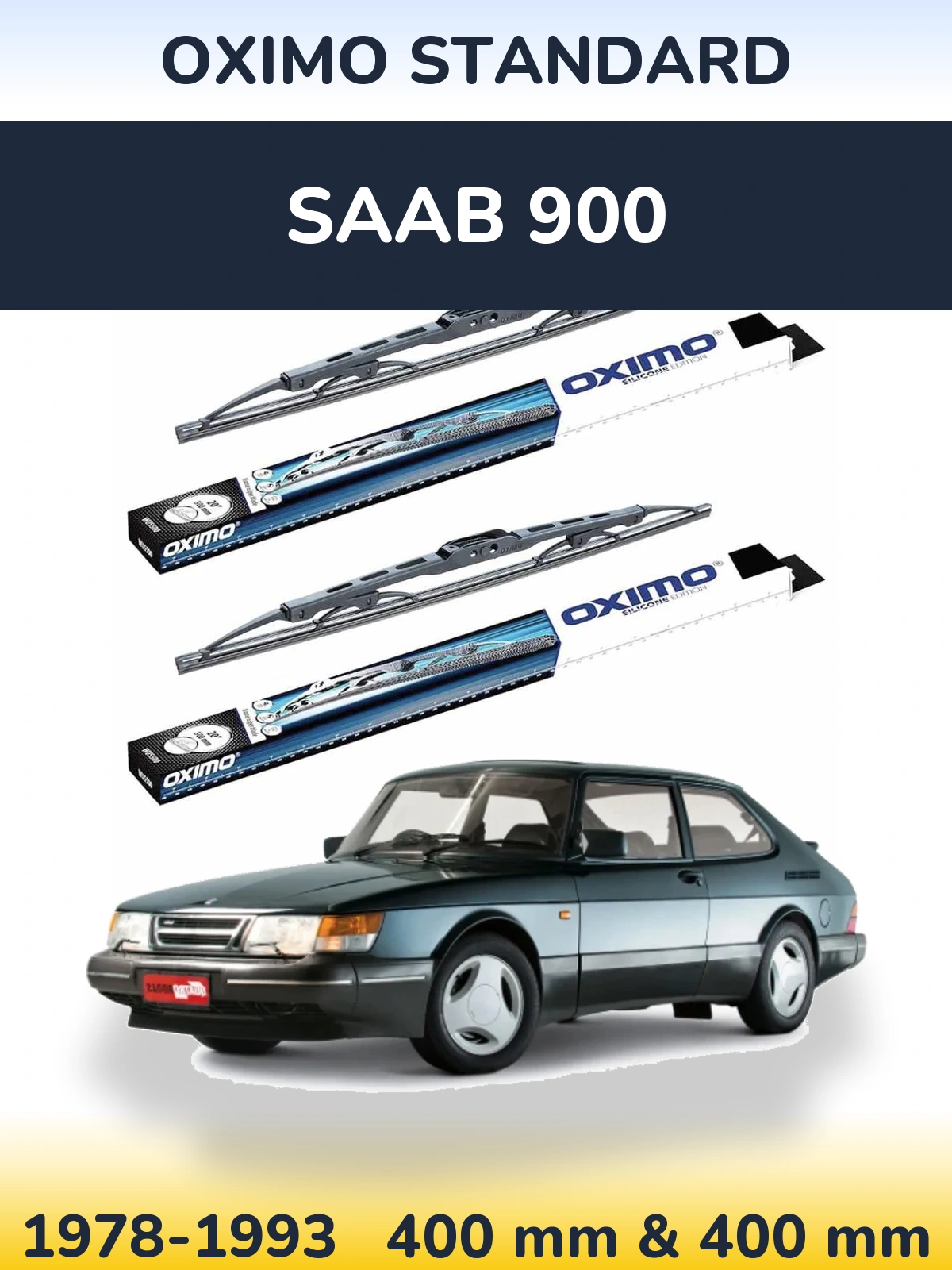 Комплект передних дворников Oximo Standard 400 & 400 мм для SAAB 900 1978-1993
