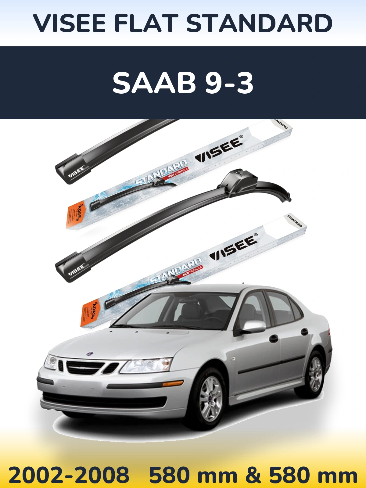 Torkarblad VISEE FLAT STANDARD för SAAB 9-3