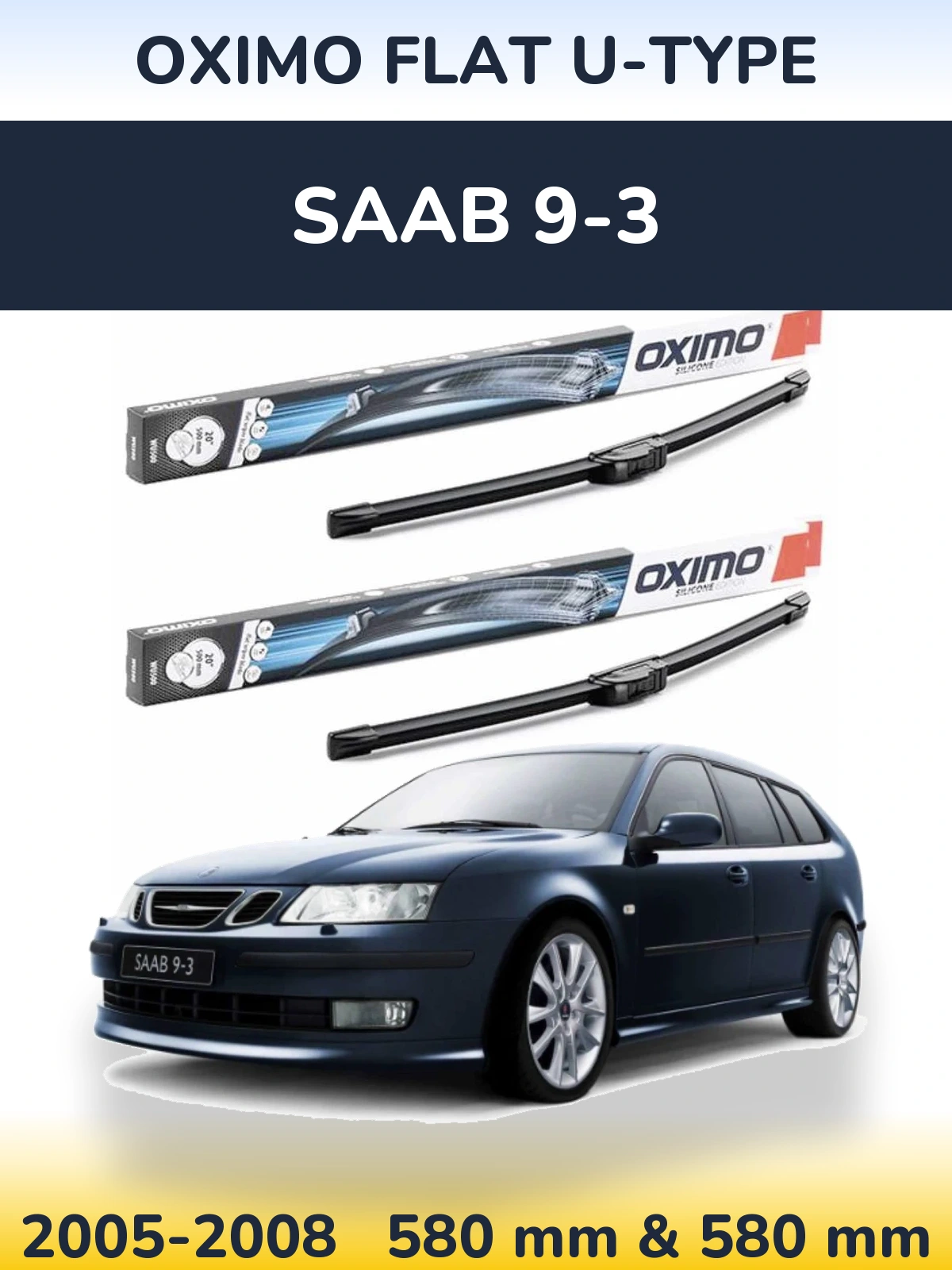 Torkarblad Oximo Flat U-type för SAAB 9-3