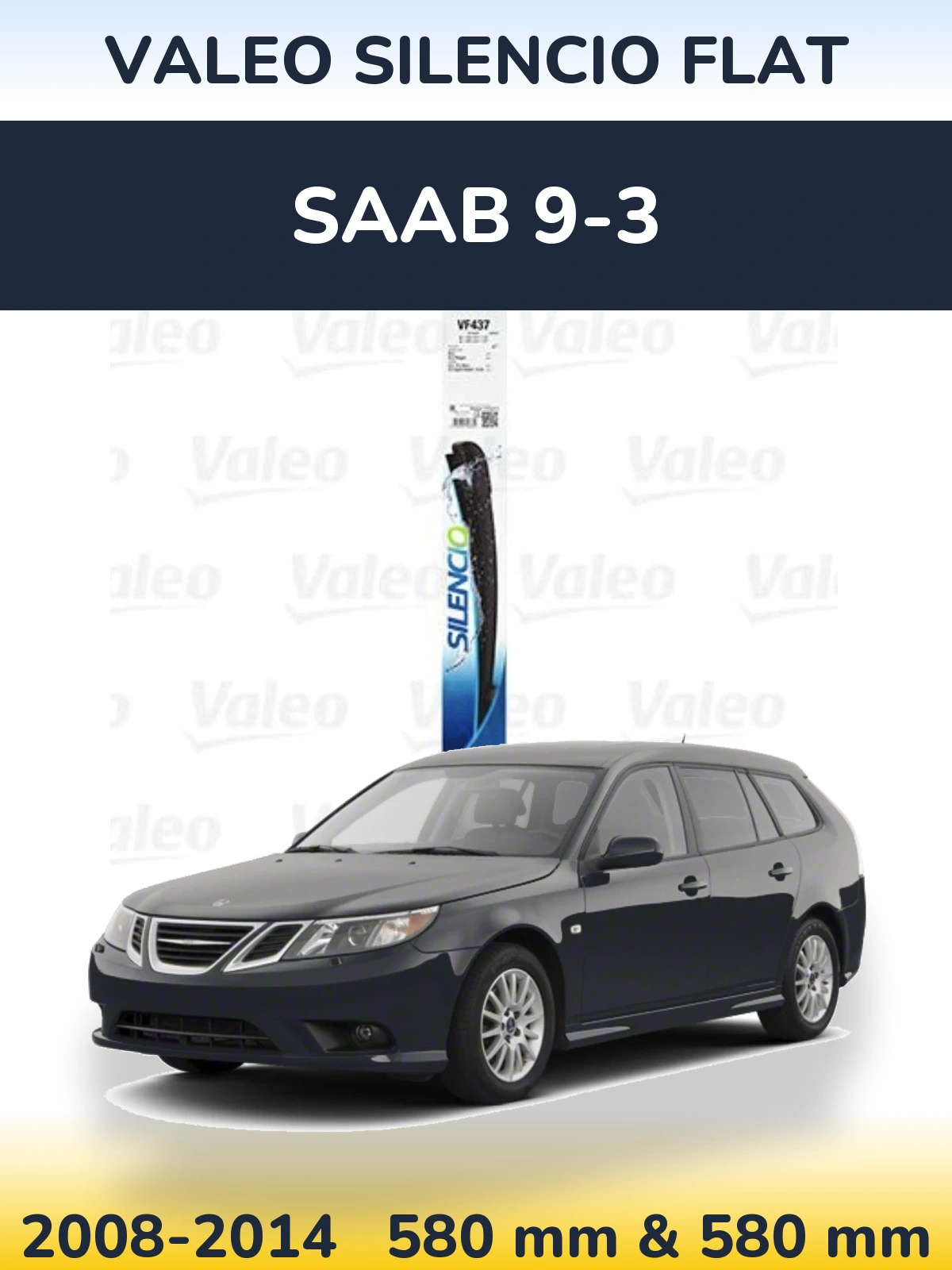 Torkarblad Valeo Silencio Flat för SAAB 9-3