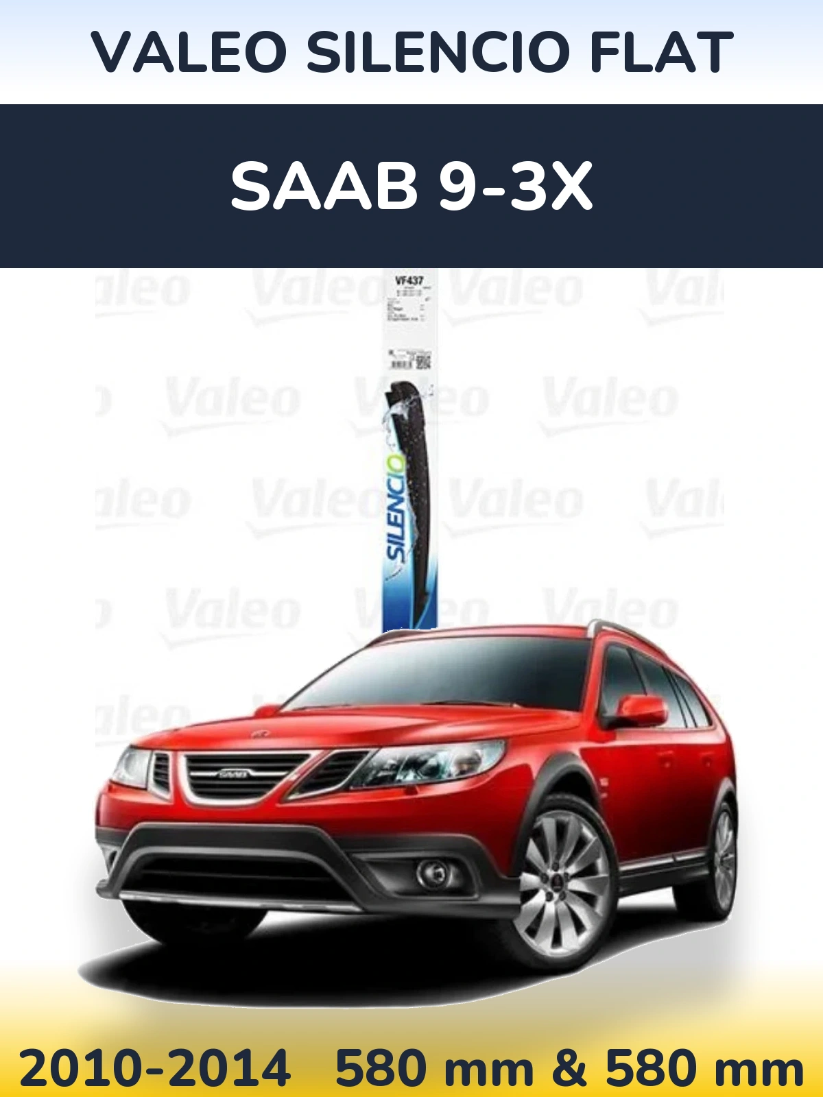 Torkarblad Valeo Silencio Flat för SAAB 9-3X