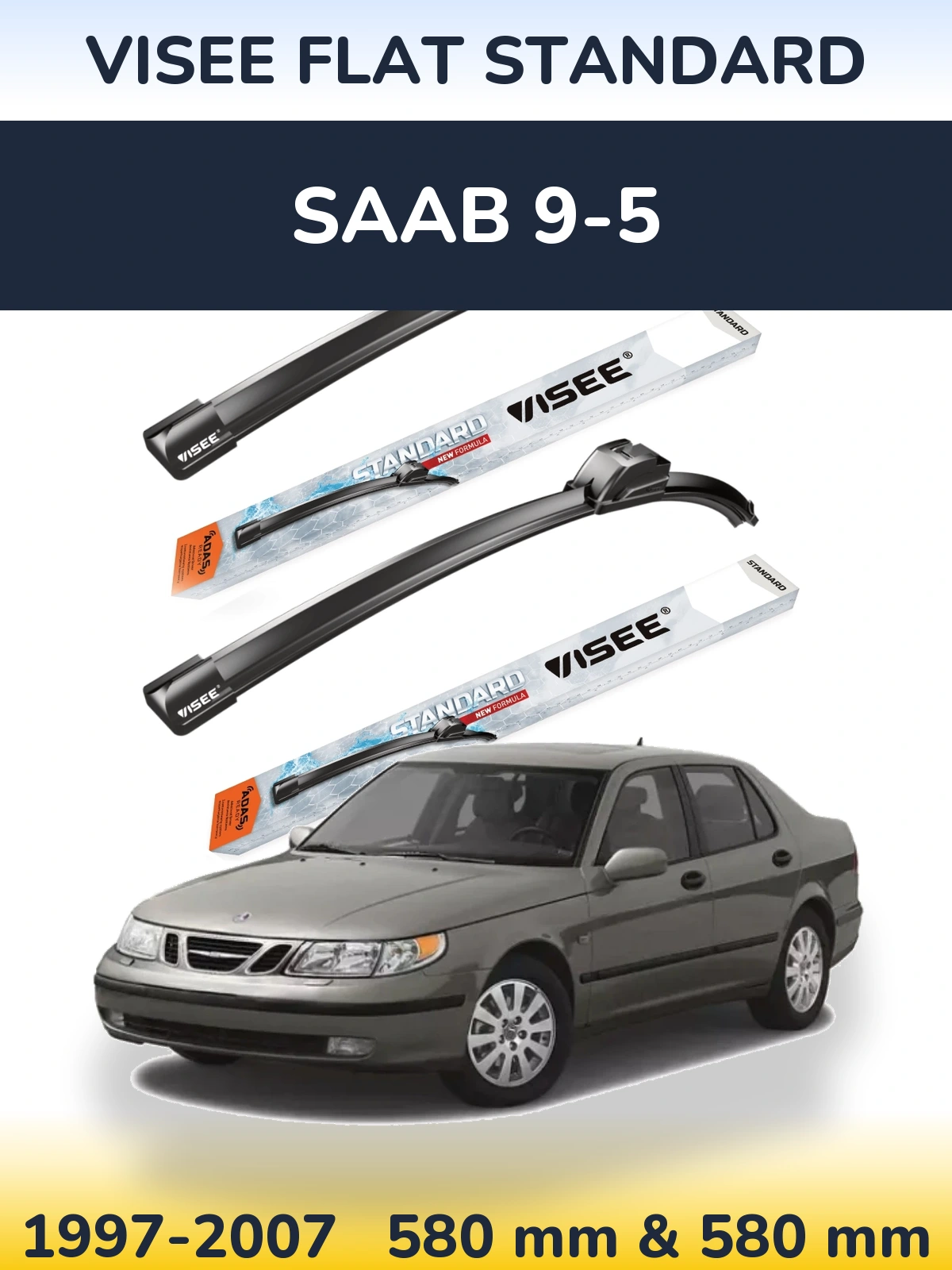 Torkarblad VISEE FLAT STANDARD för SAAB 9-5