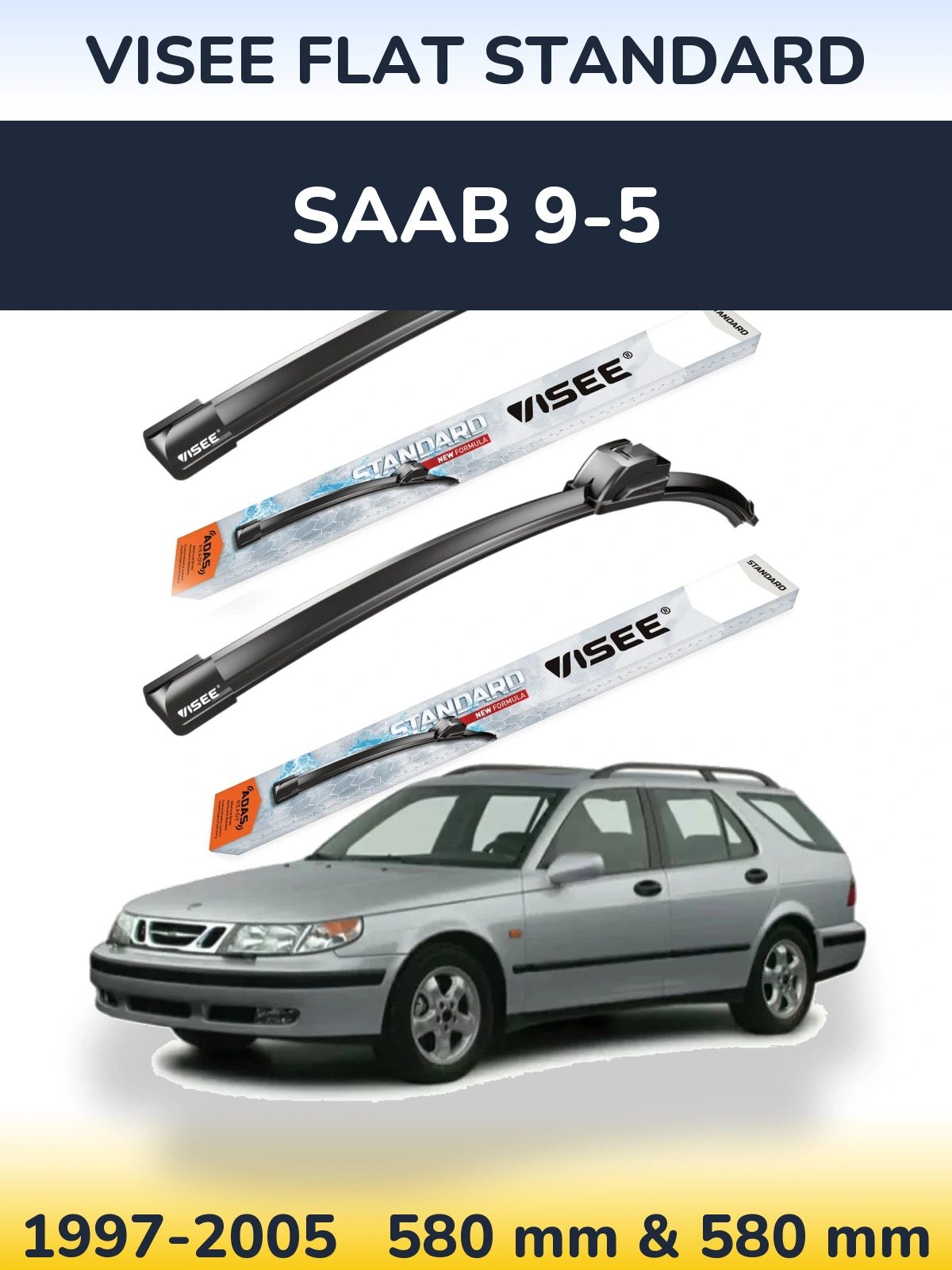 Torkarblad VISEE FLAT STANDARD för SAAB 9-5