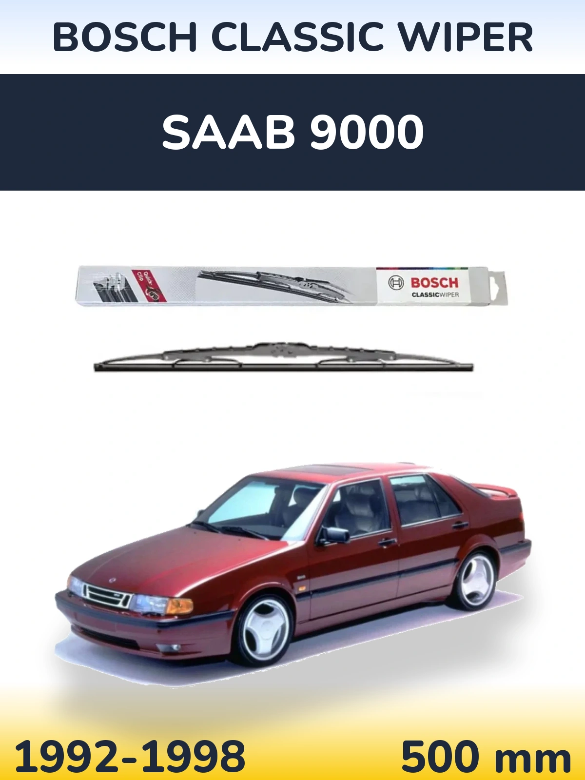 Torkarblad BOSCH Classic Wiper för SAAB 9000