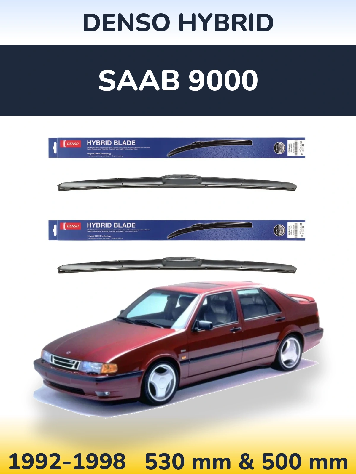 Torkarblad Denso Hybrid för SAAB 9000