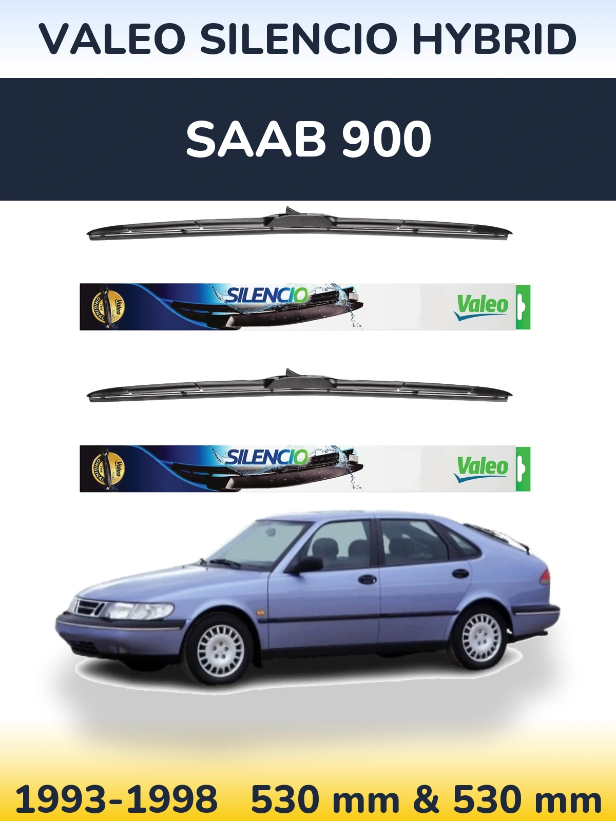 Torkarblad Valeo Silencio Hybrid för SAAB 900