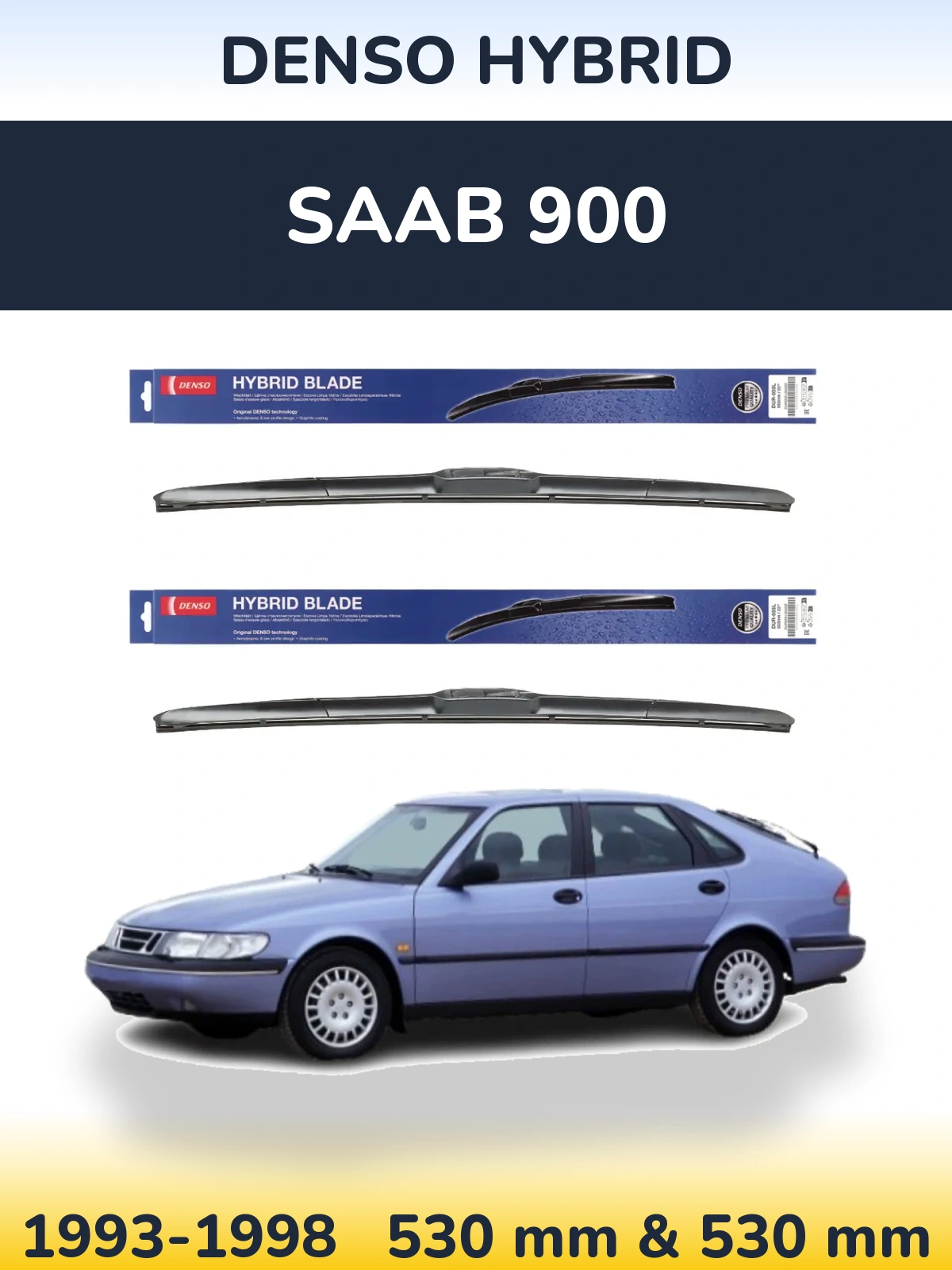 Torkarblad Denso Hybrid för SAAB 900