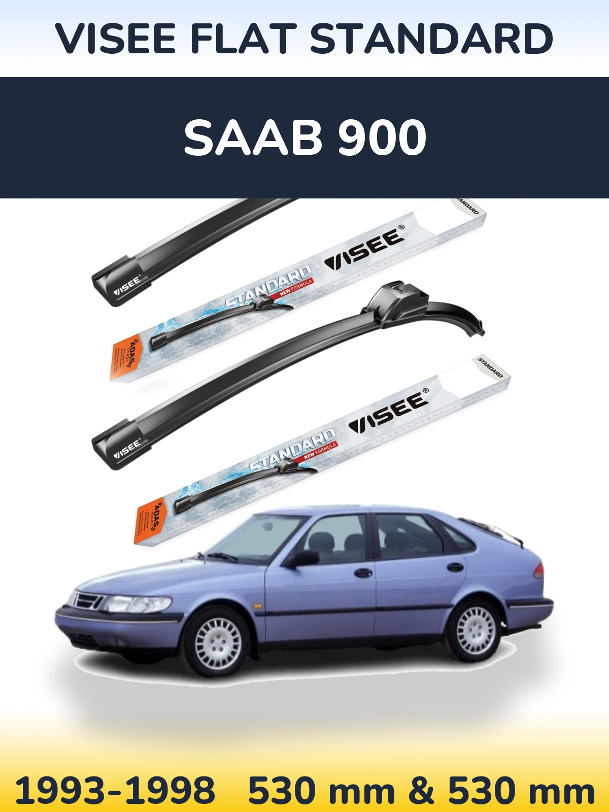 Torkarblad VISEE FLAT STANDARD för SAAB 900