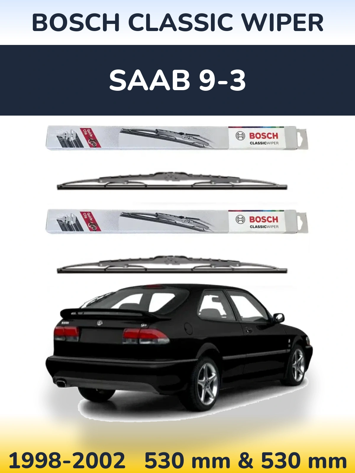 Torkarblad BOSCH Classic Wiper för SAAB 9-3
