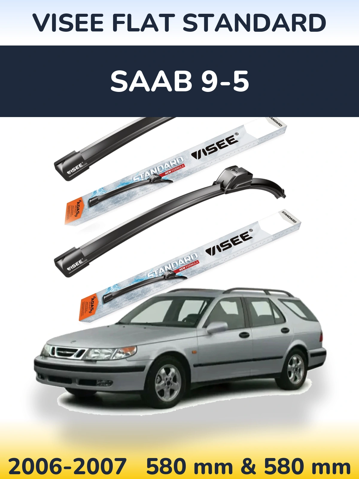 Torkarblad VISEE FLAT STANDARD för SAAB 9-5
