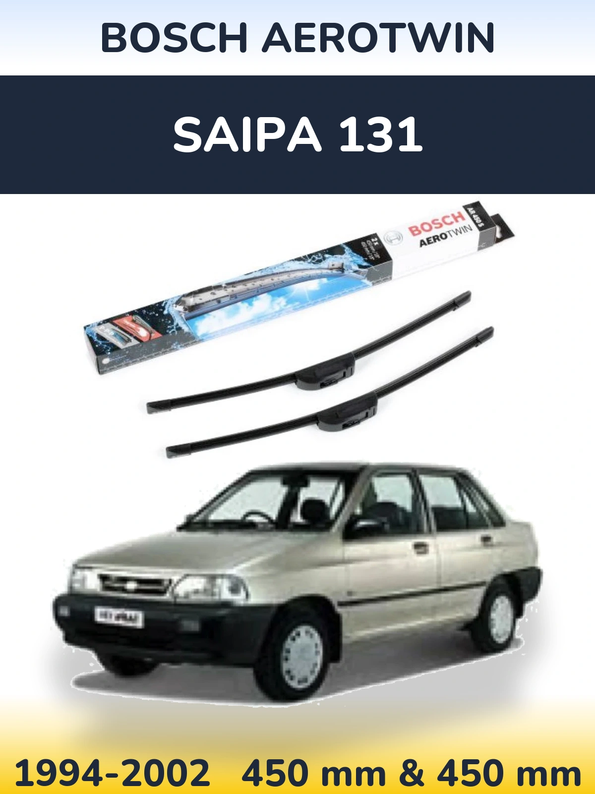 Torkarblad BOSCH AeroTwin för Saipa 131