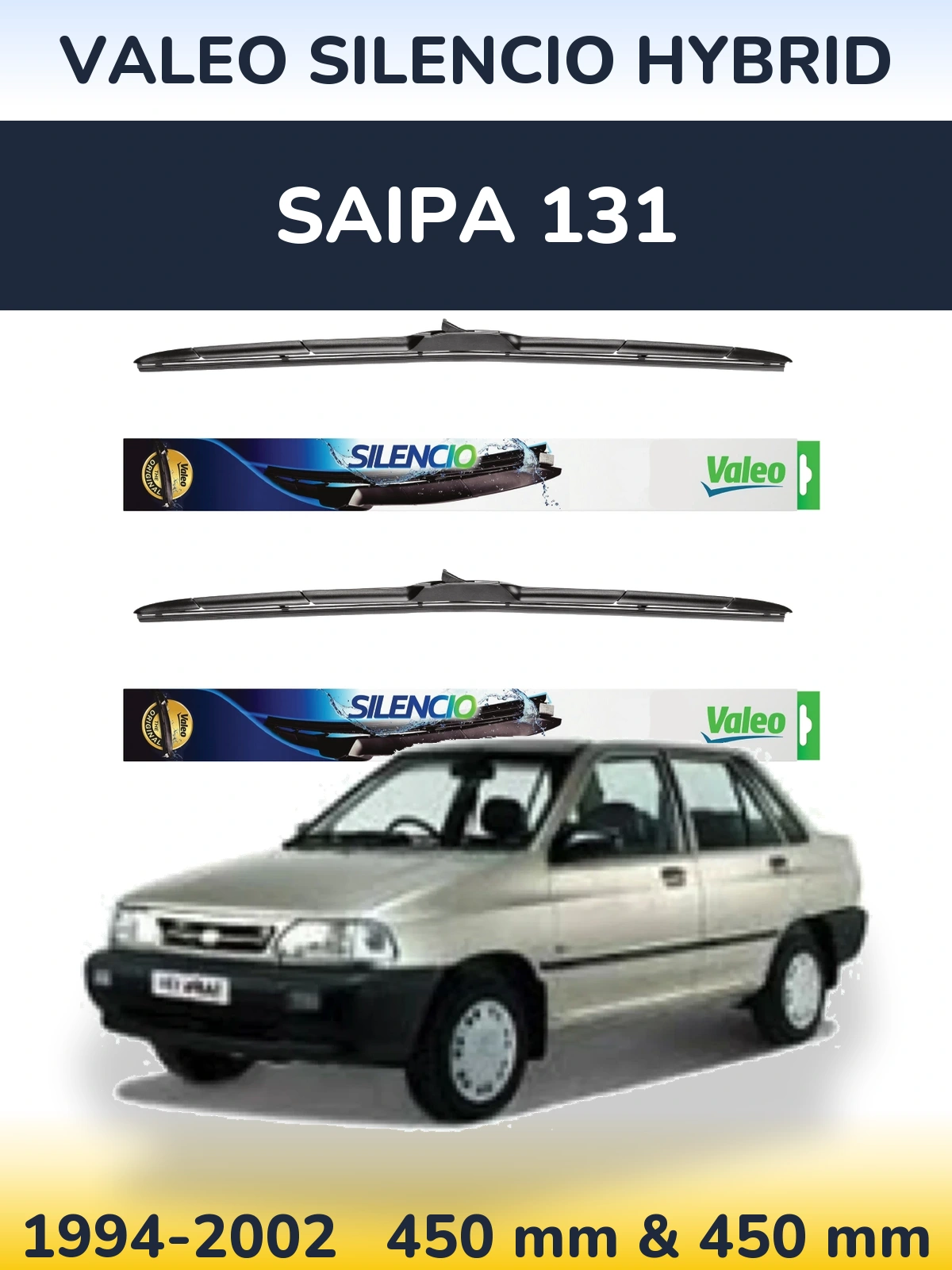 Torkarblad Valeo Silencio Hybrid för Saipa 131