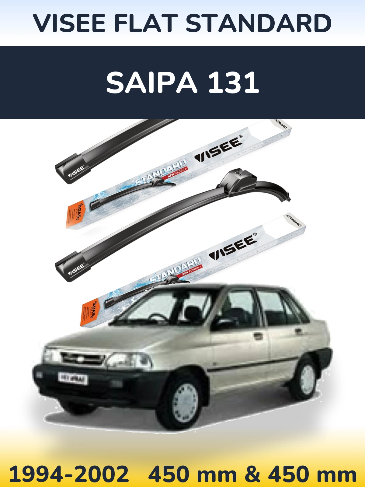 Torkarblad VISEE FLAT STANDARD för Saipa 131