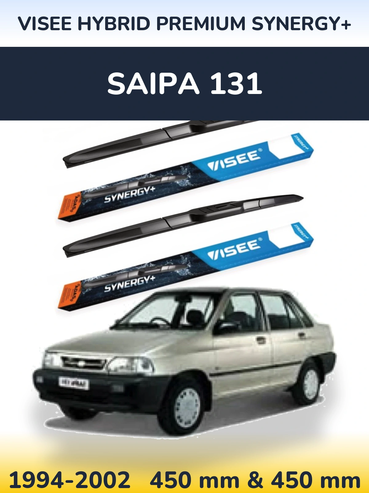 Torkarblad VISEE HYBRID PREMIUM SYNERGY+ för Saipa 131