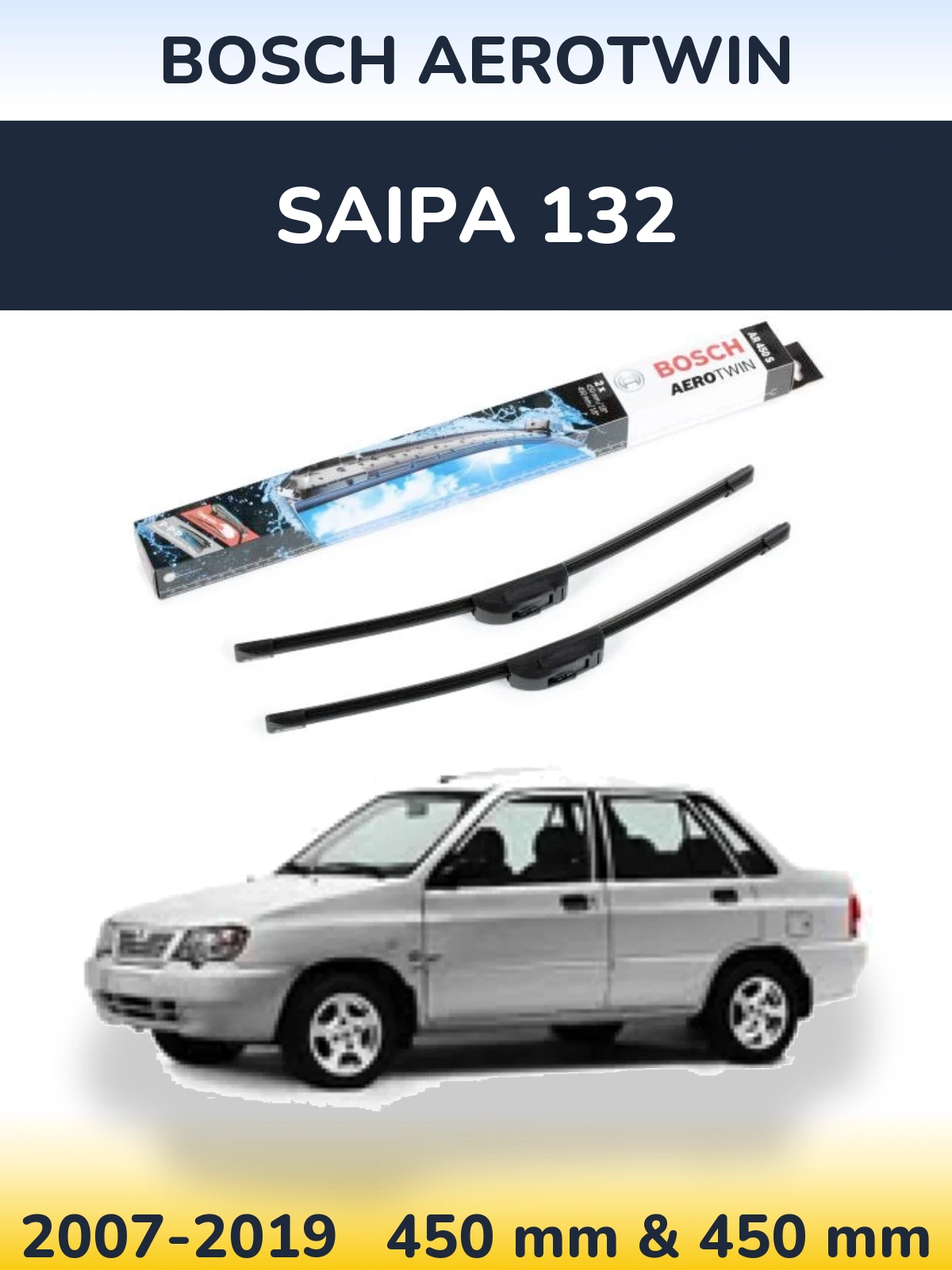 Torkarblad BOSCH AeroTwin för Saipa 132