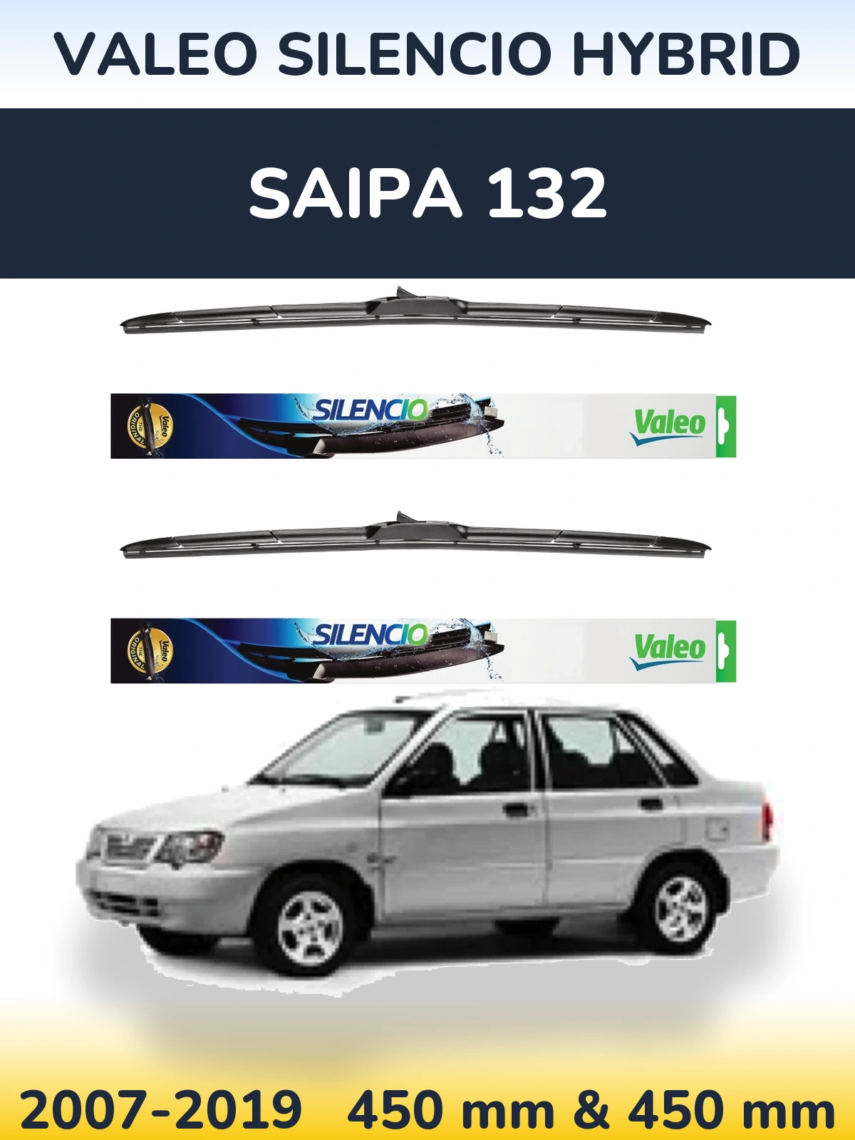 Torkarblad Valeo Silencio Hybrid för Saipa 132