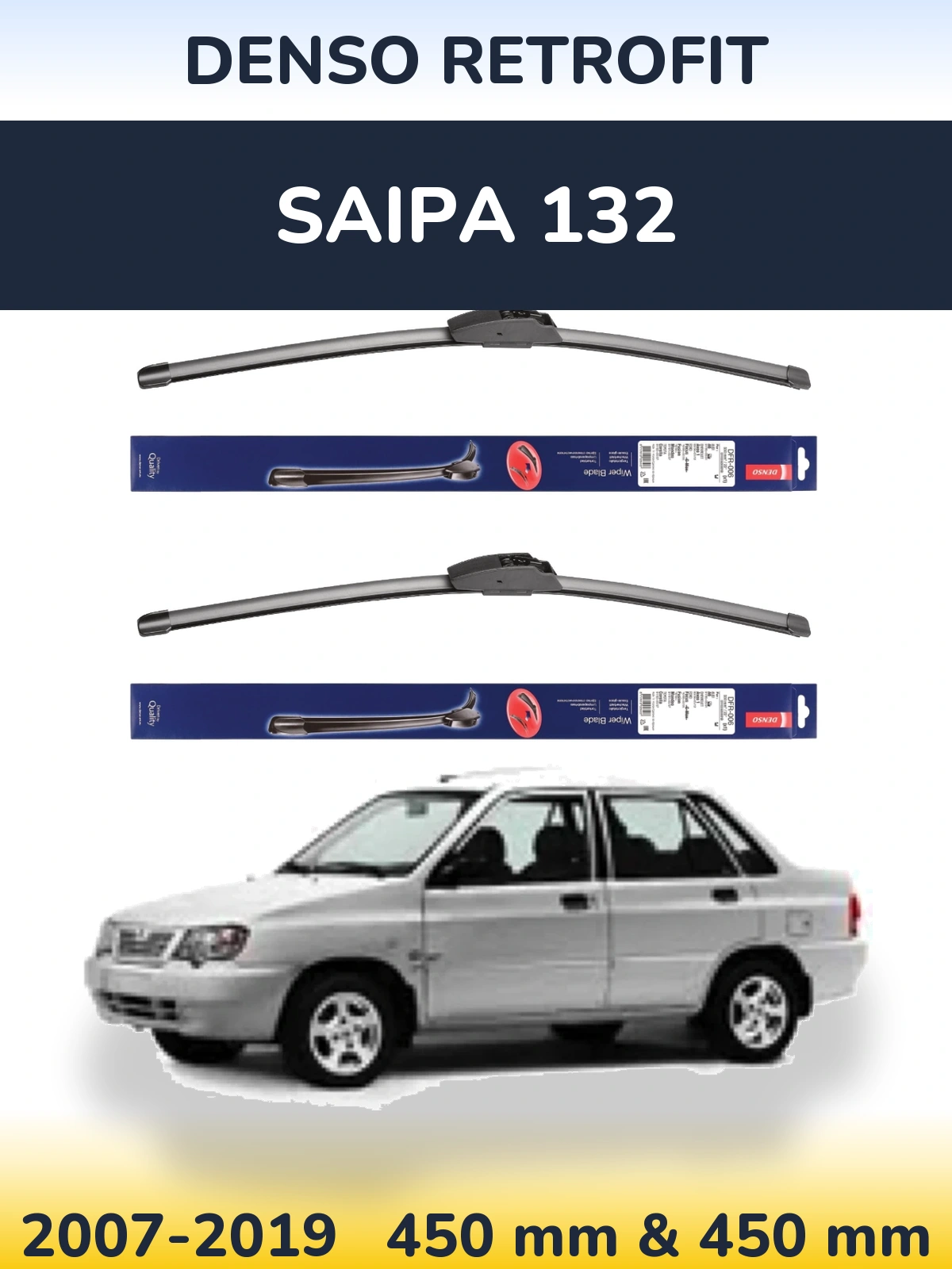 Torkarblad Denso Retrofit för Saipa 132