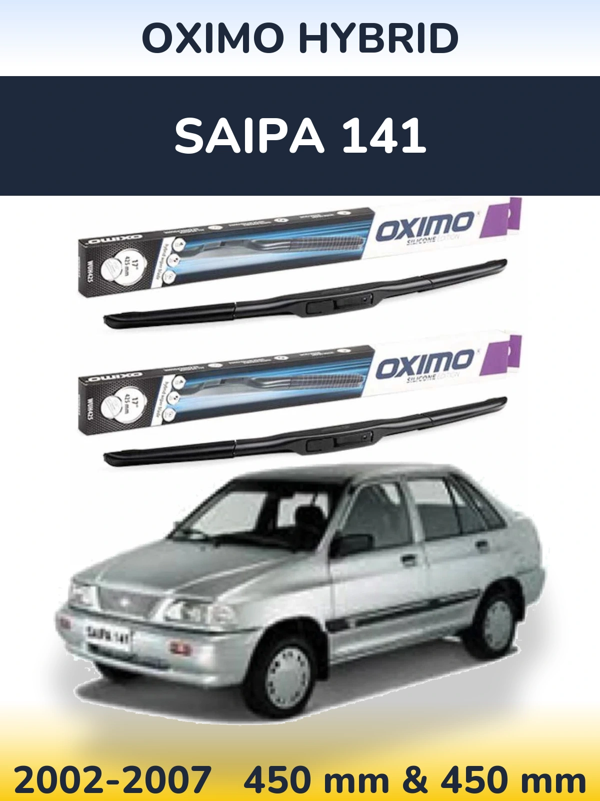 Torkarblad Oximo Hybrid för Saipa 141