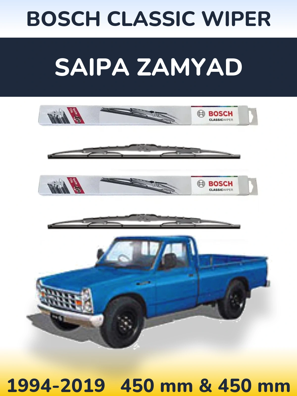 Torkarblad BOSCH Classic Wiper för Saipa Zamyad