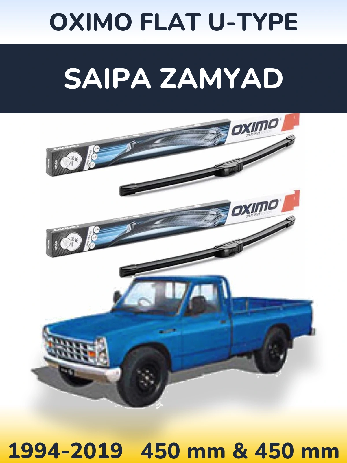 Torkarblad Oximo Flat U-type för Saipa Zamyad