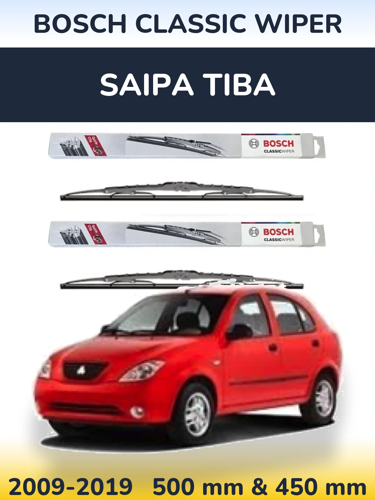 Torkarblad BOSCH Classic Wiper för Saipa Tiba