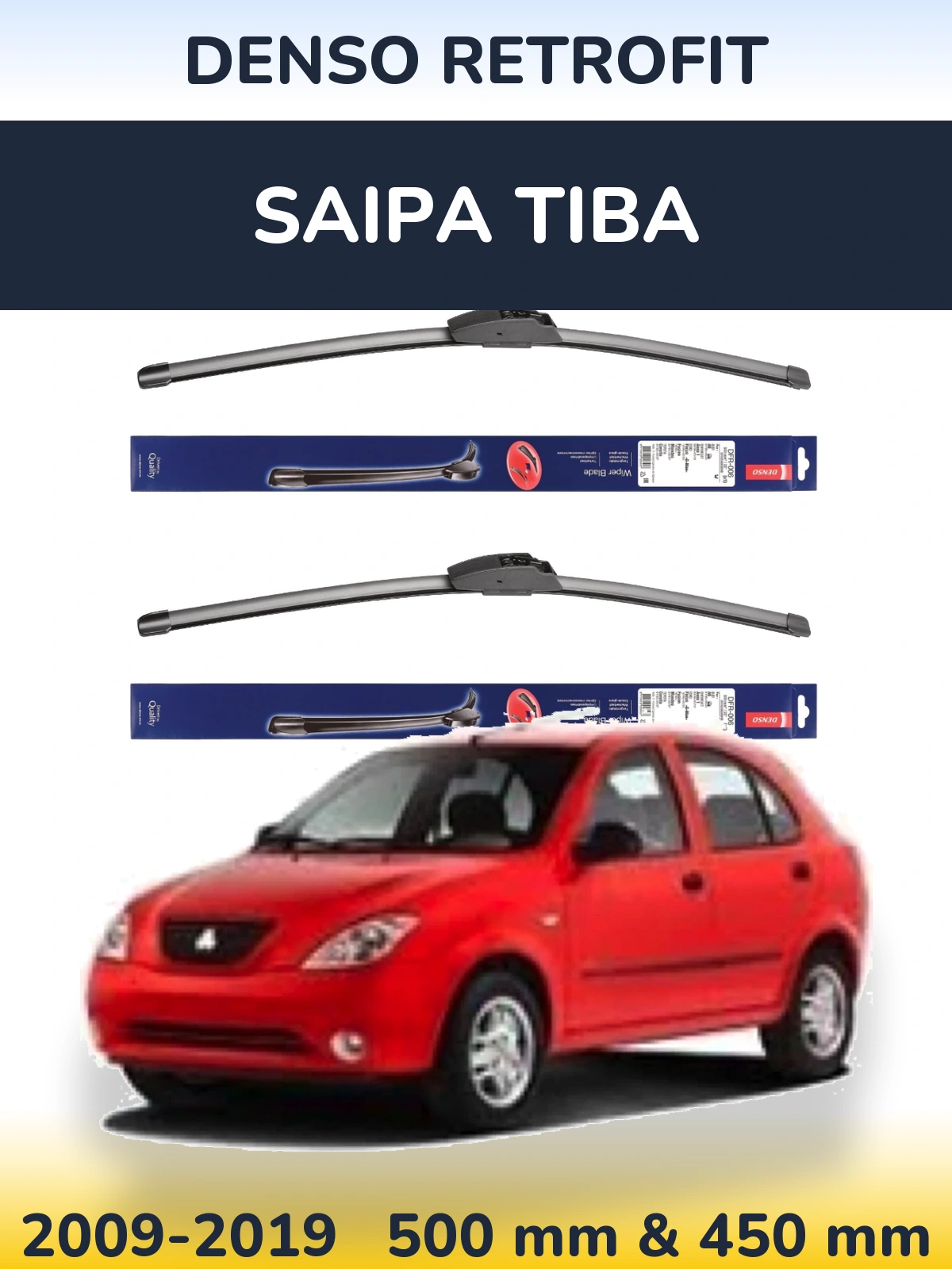Torkarblad Denso Retrofit för Saipa Tiba