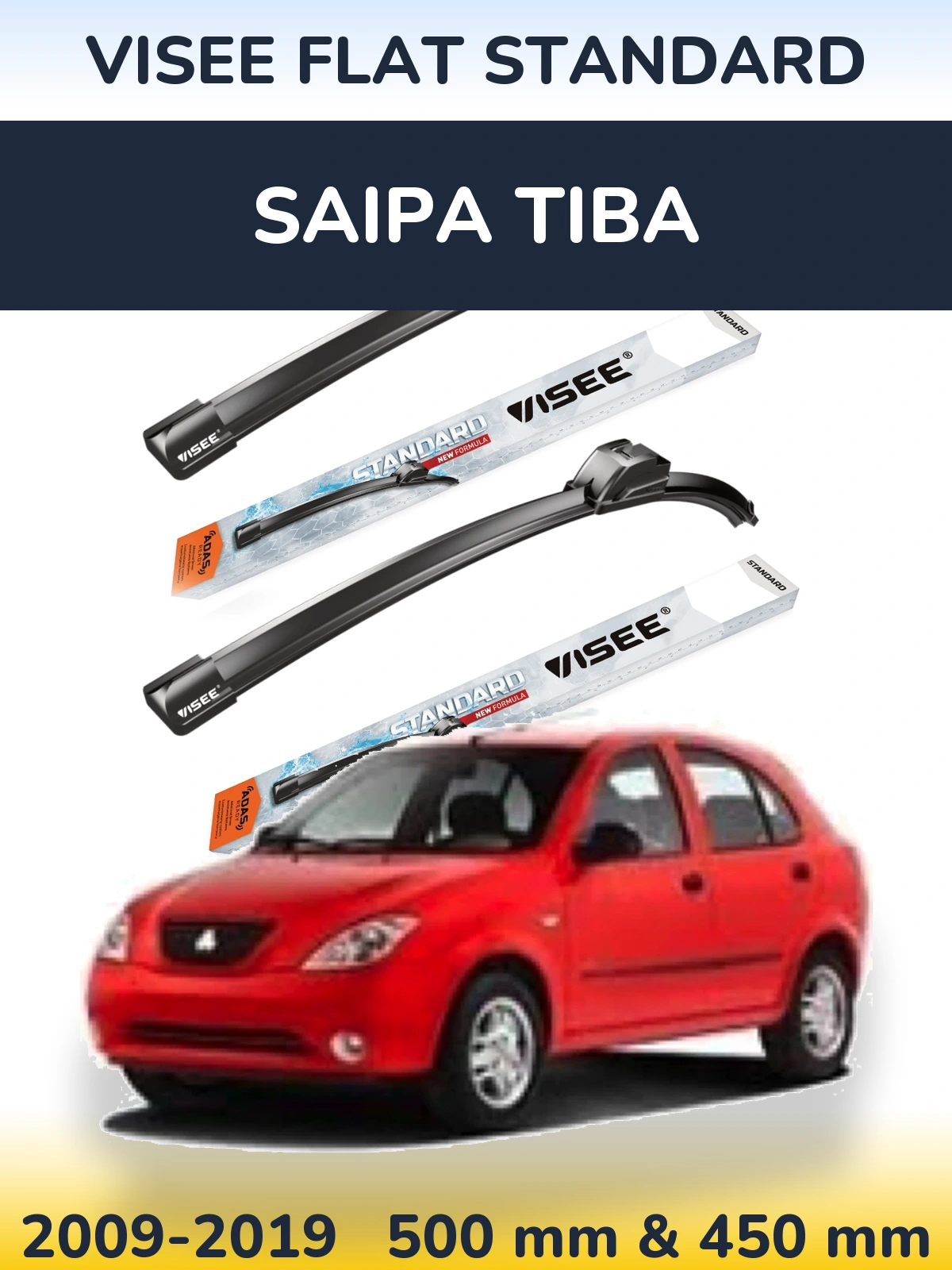 Torkarblad VISEE FLAT STANDARD för Saipa Tiba