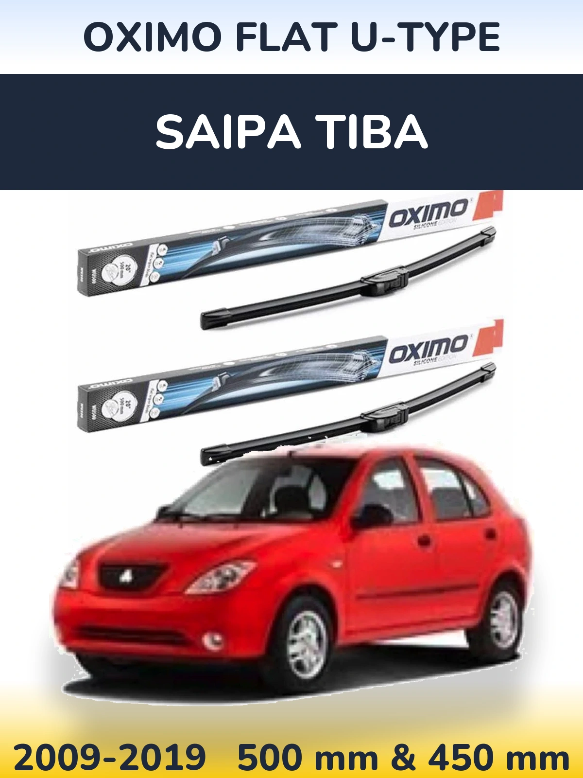 Torkarblad Oximo Flat U-type för Saipa Tiba