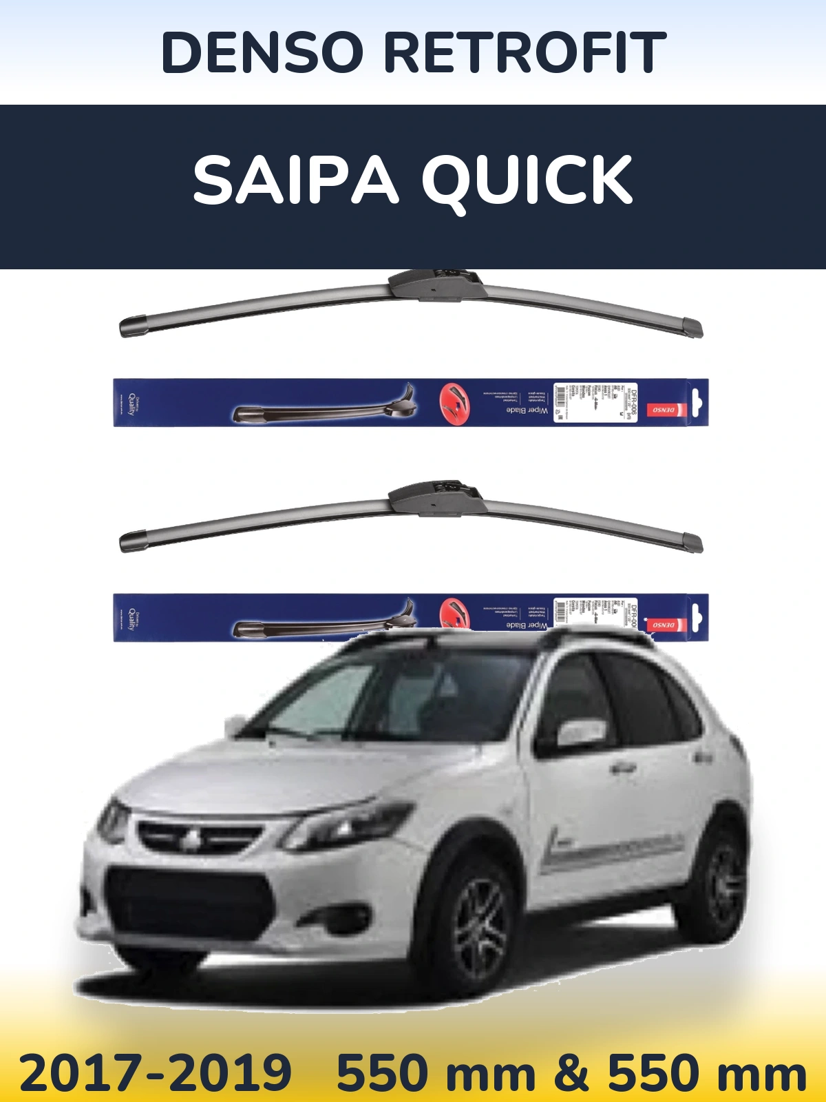 Torkarblad Denso Retrofit för Saipa Quick