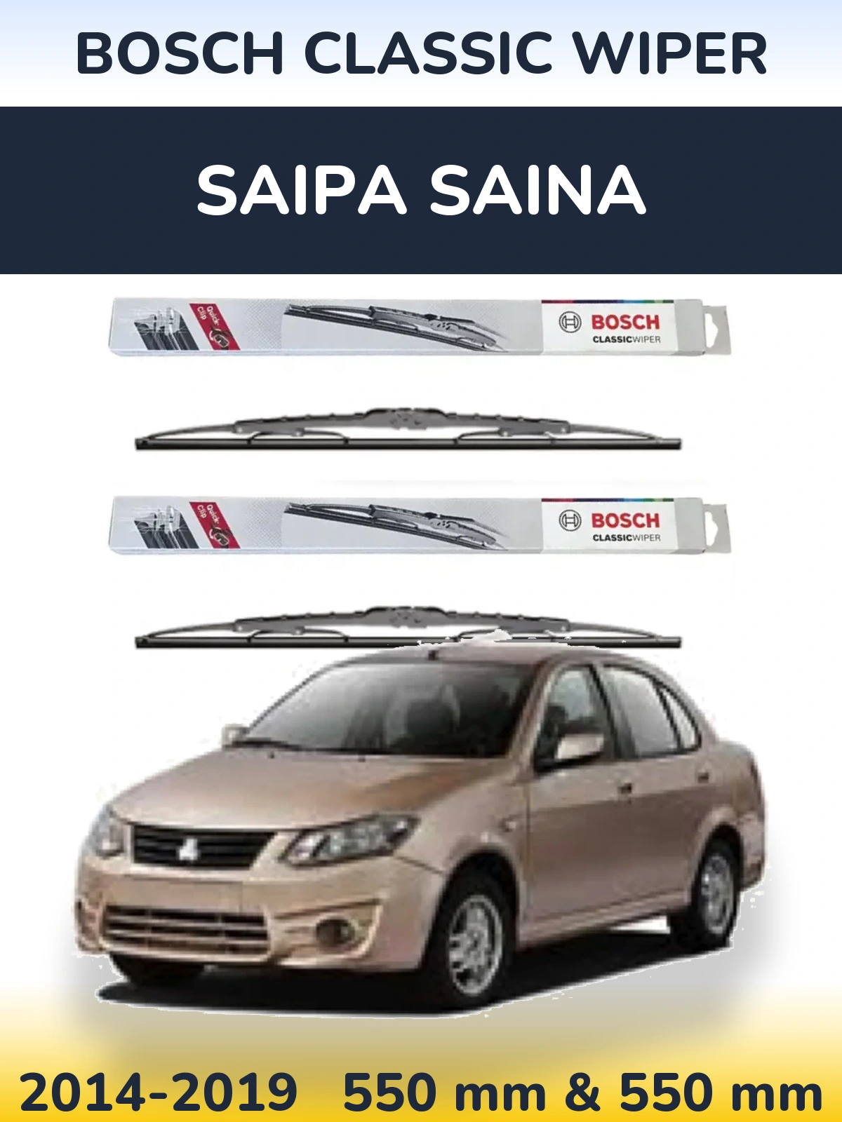 Torkarblad BOSCH Classic Wiper för Saipa Saina