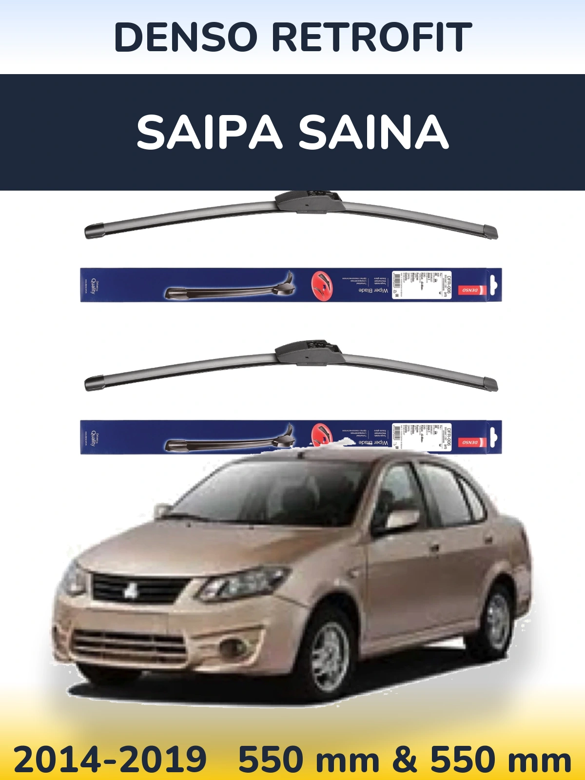 Torkarblad Denso Retrofit för Saipa Saina