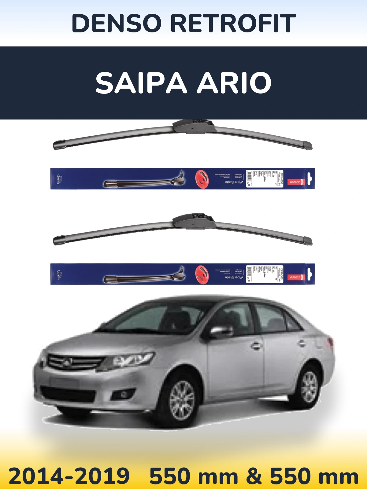 Torkarblad Denso Retrofit för Saipa Ario