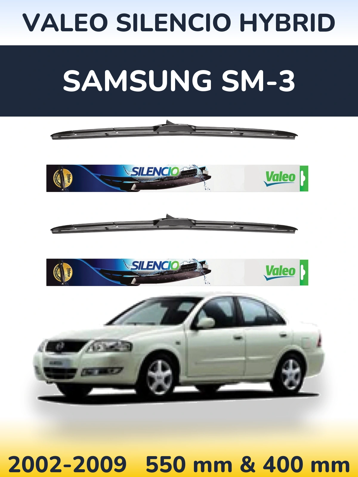 Torkarblad Valeo Silencio Hybrid för Samsung SM-3