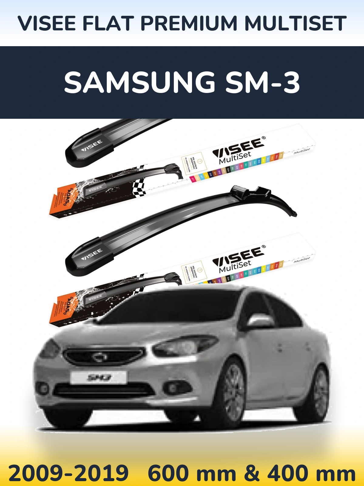 Torkarblad VISEE FLAT PREMIUM MultiSet för Samsung SM-3