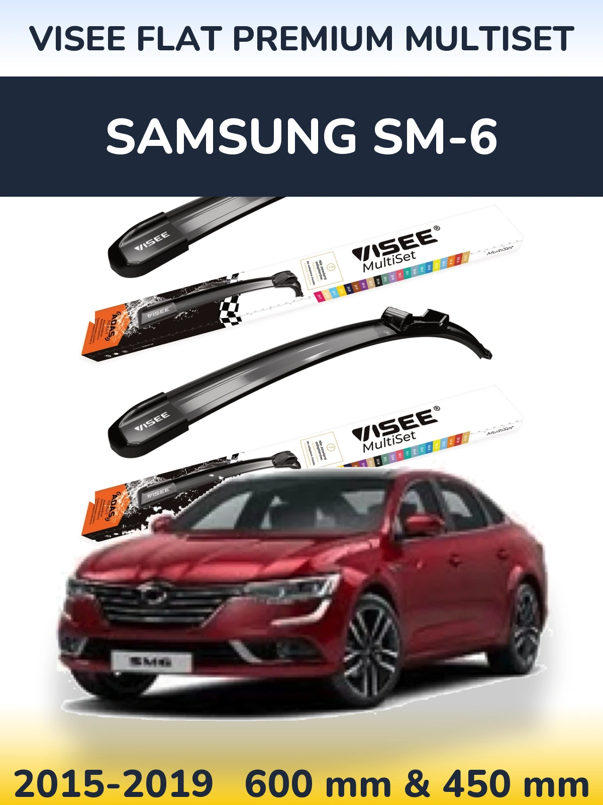 Torkarblad VISEE FLAT PREMIUM MultiSet för Samsung SM-6