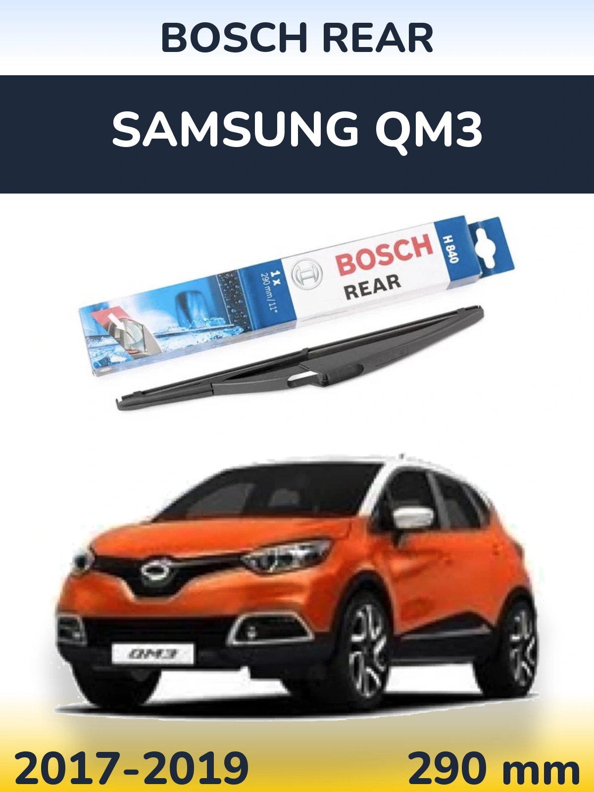 Torkarblad BOSCH Rear för Samsung QM3