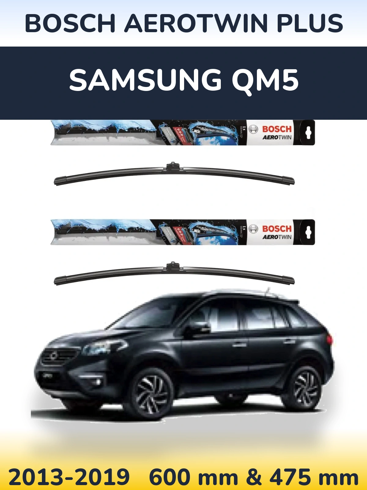 Torkarblad BOSCH AeroTwin Plus för Samsung QM5