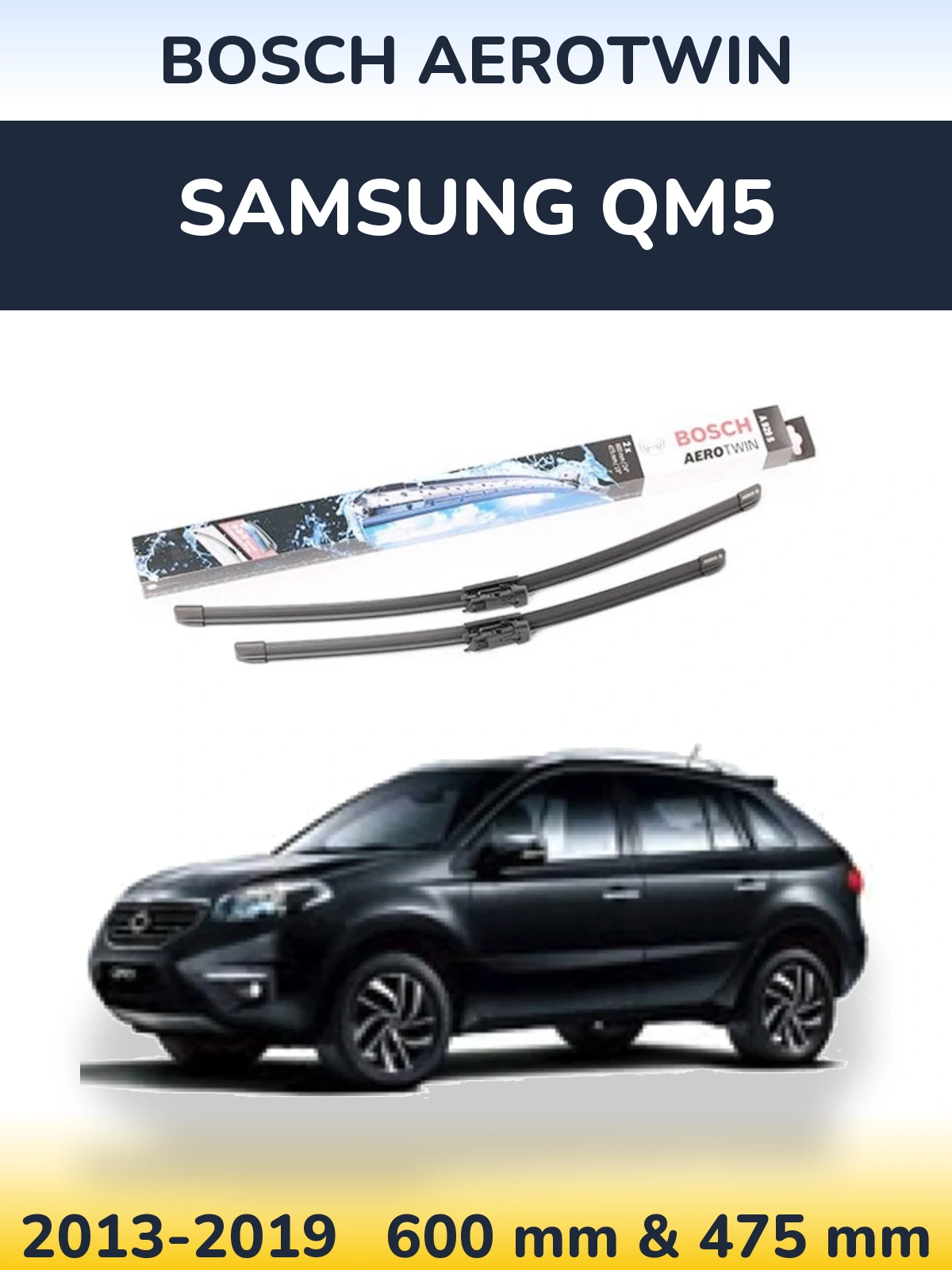 Torkarblad BOSCH AeroTwin för Samsung QM5