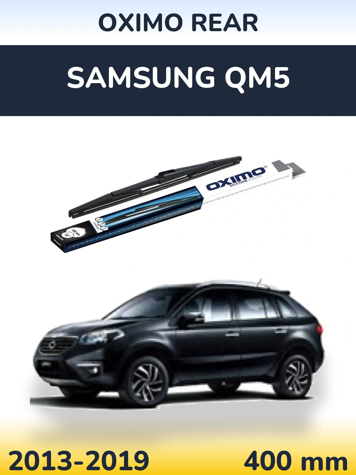 Rear wiper blade Oximo Rear 400 mm for Samsung QM5 2013-2019