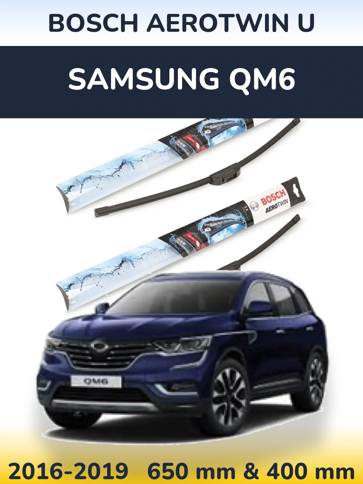Torkarblad BOSCH AeroTwin U för Samsung QM6
