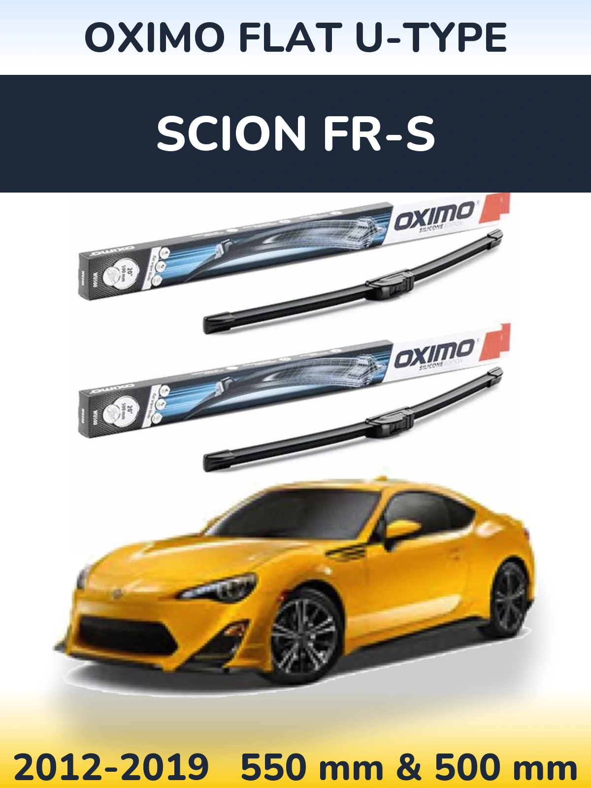 Torkarblad Oximo Flat U-type för Scion FR-S