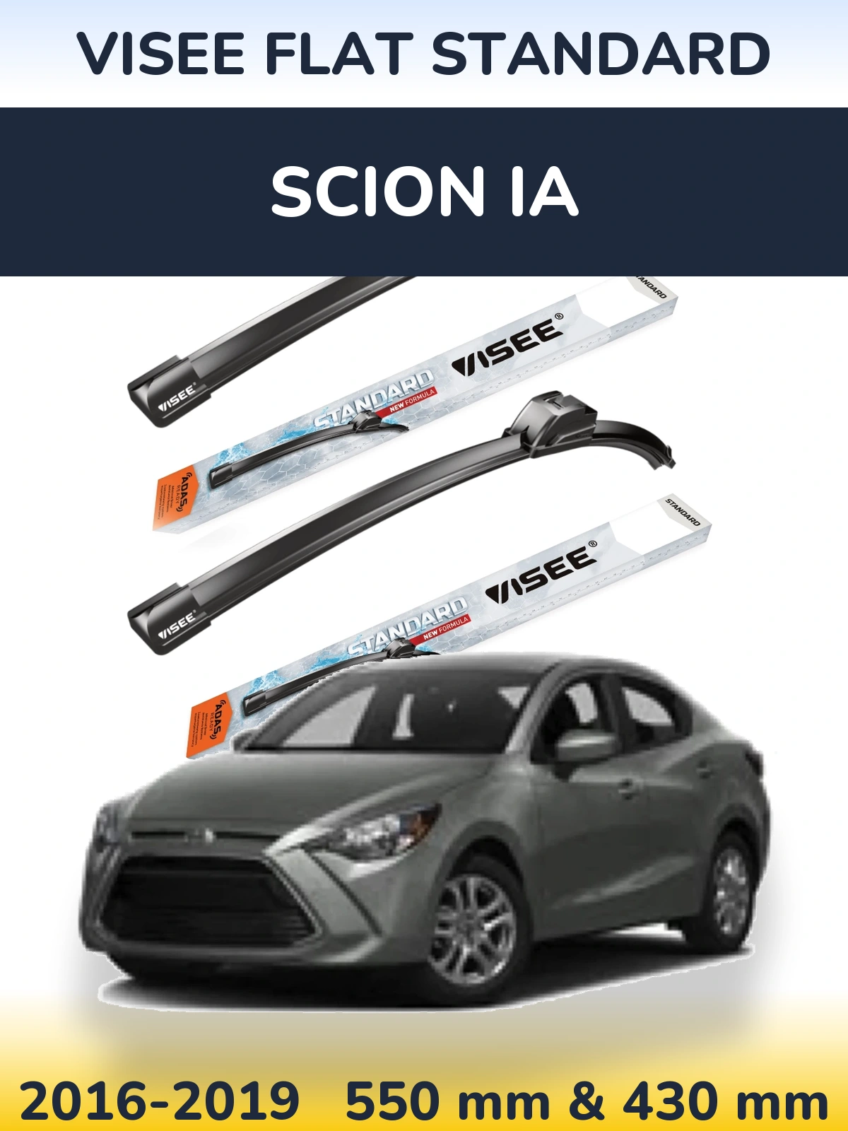Torkarblad VISEE FLAT STANDARD för Scion iA