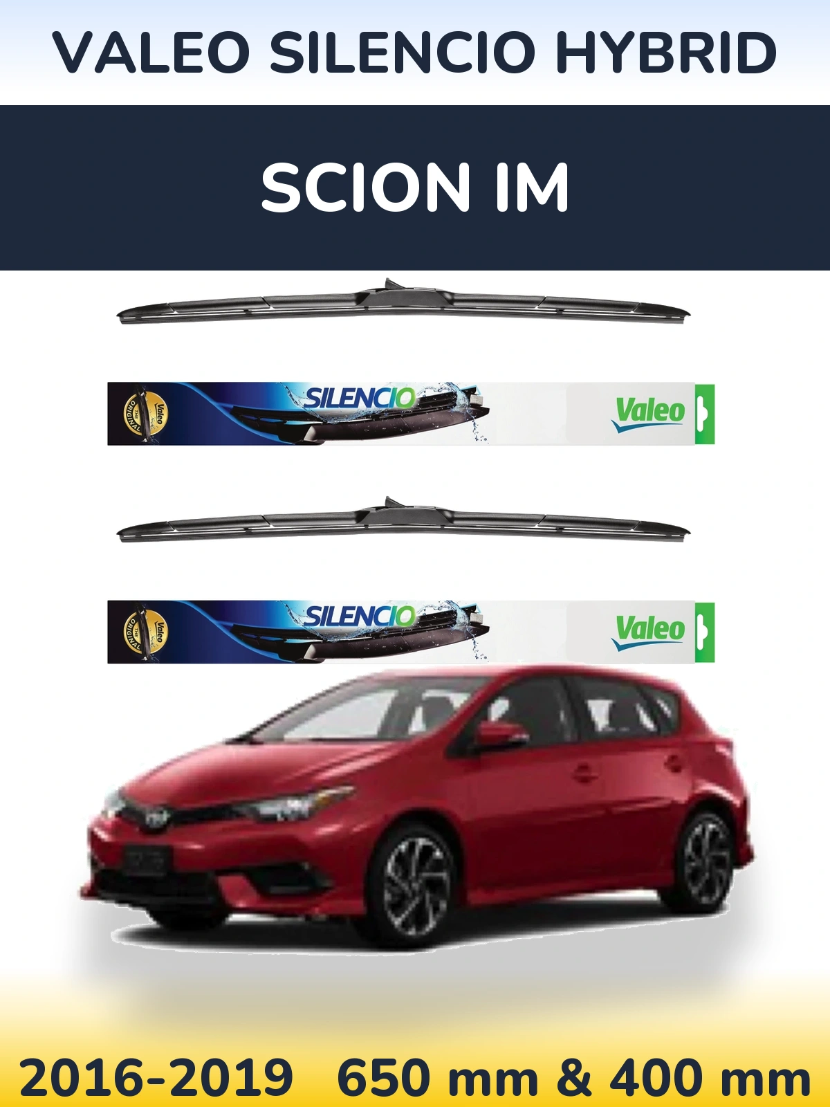Torkarblad Valeo Silencio Hybrid för Scion iM