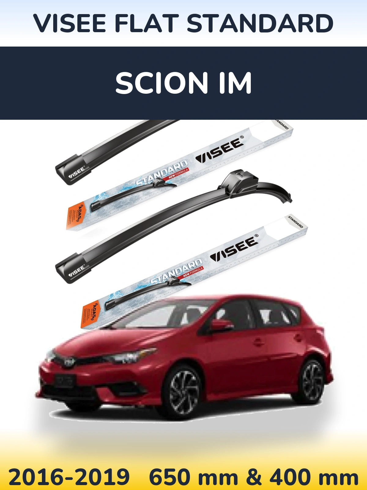Torkarblad VISEE FLAT STANDARD för Scion iM
