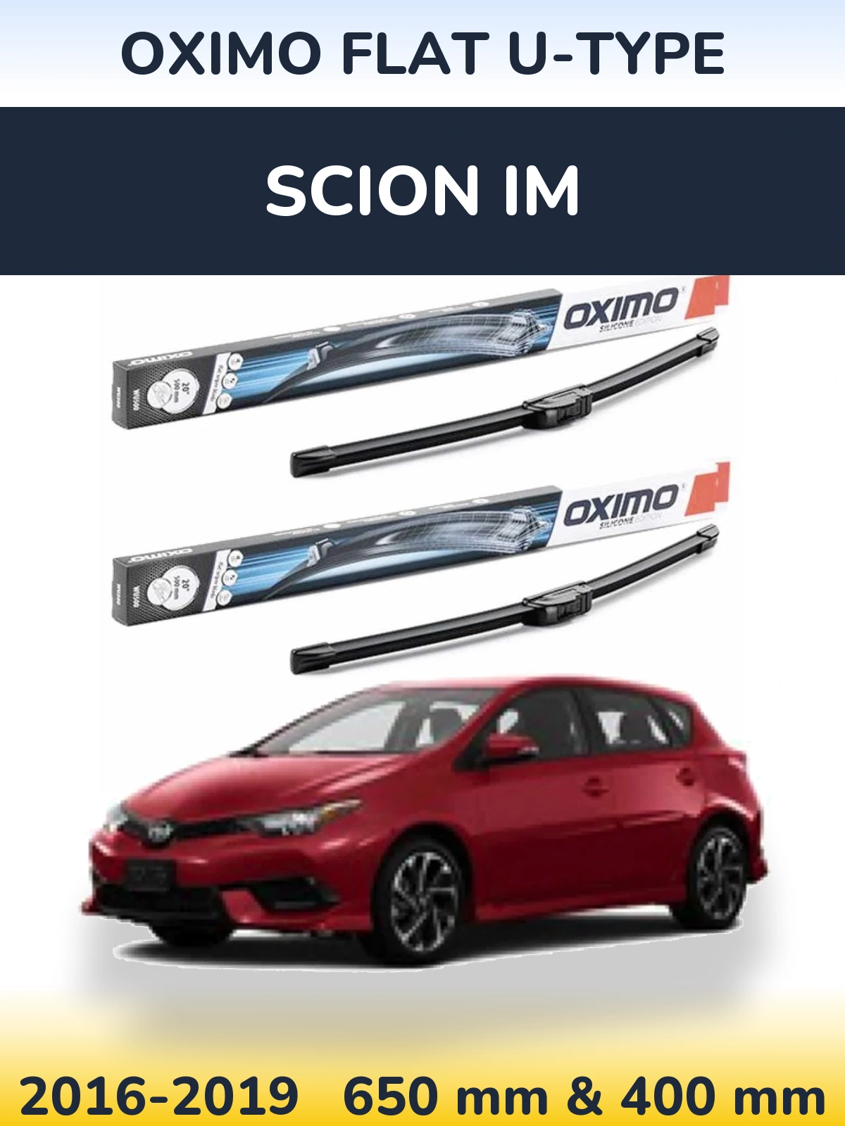 Torkarblad Oximo Flat U-type för Scion iM