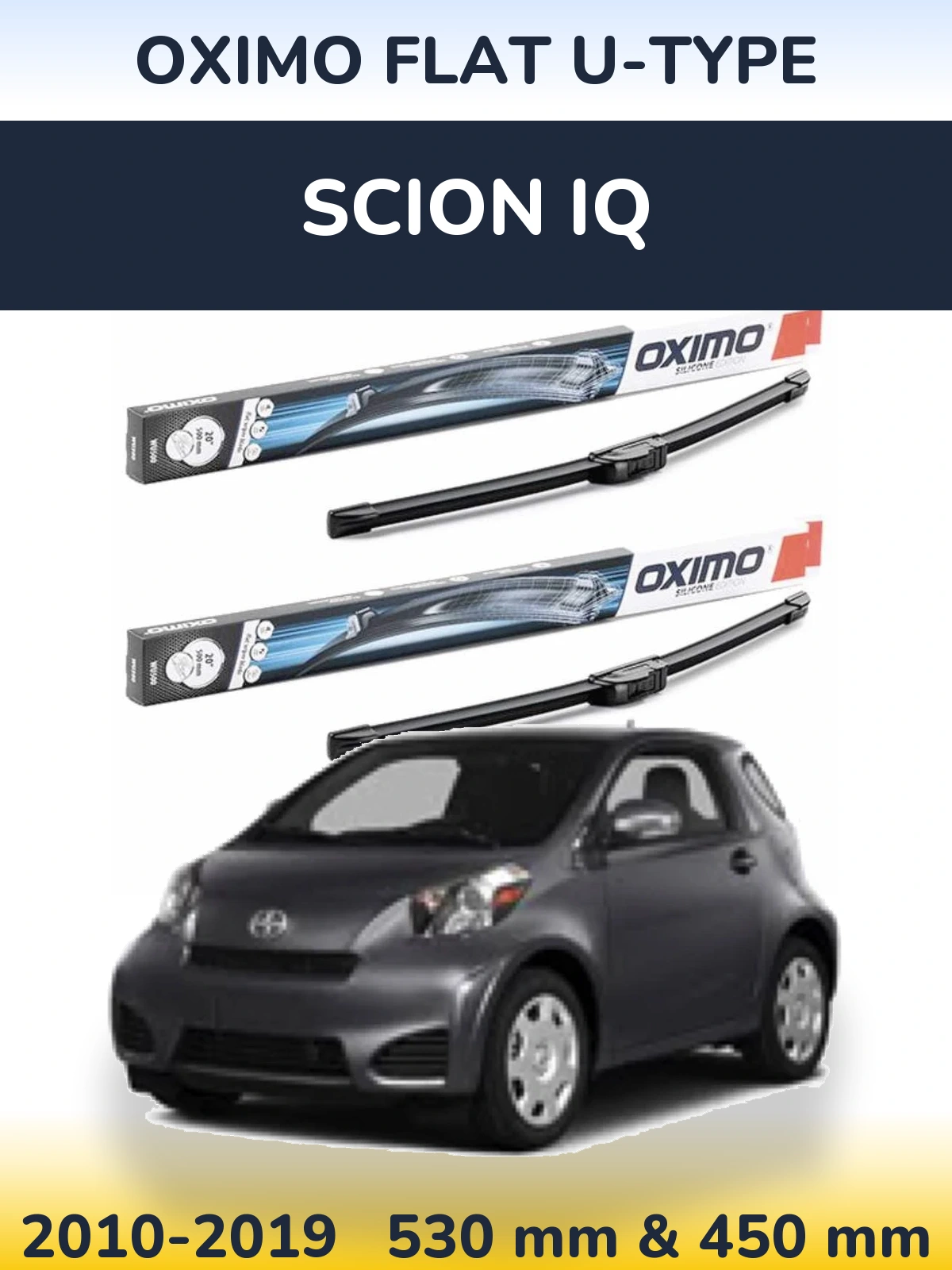 Torkarblad Oximo Flat U-type för Scion iQ