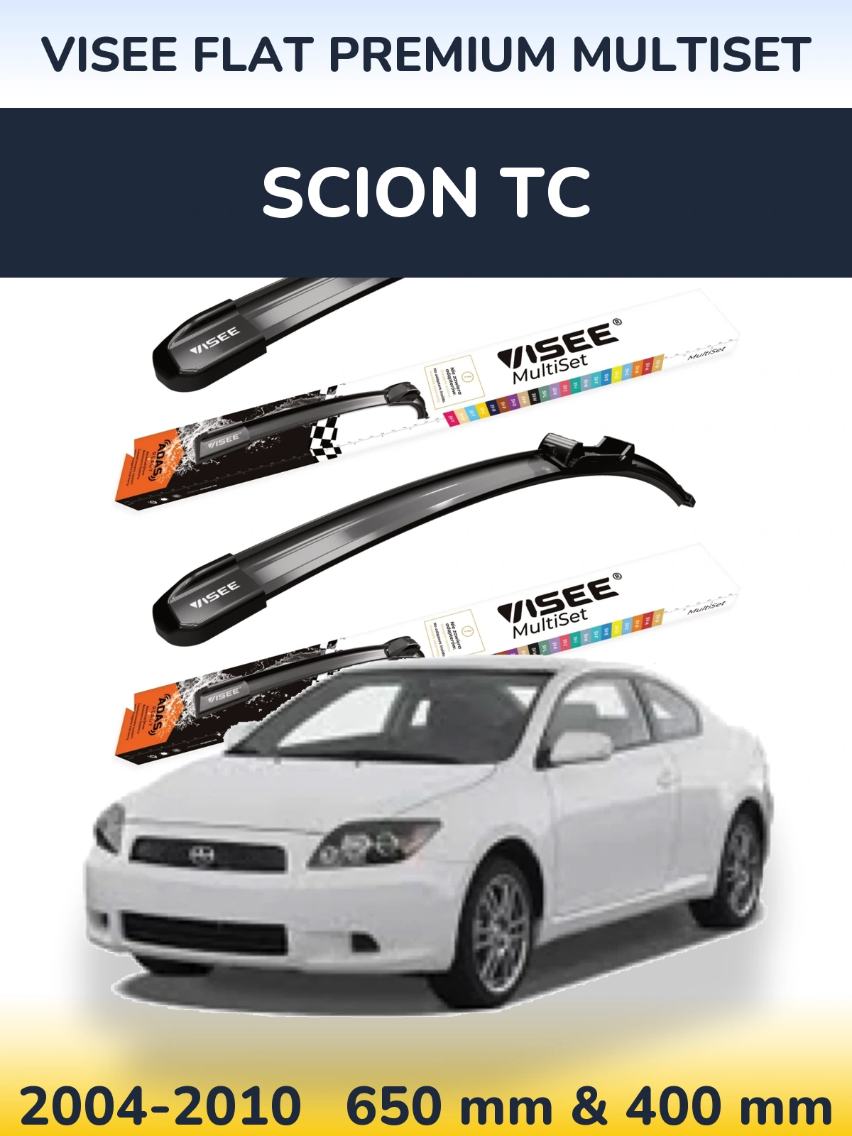 Torkarblad VISEE FLAT PREMIUM MultiSet för Scion tC