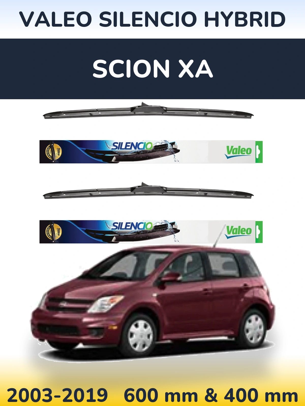 Torkarblad Valeo Silencio Hybrid för Scion xA