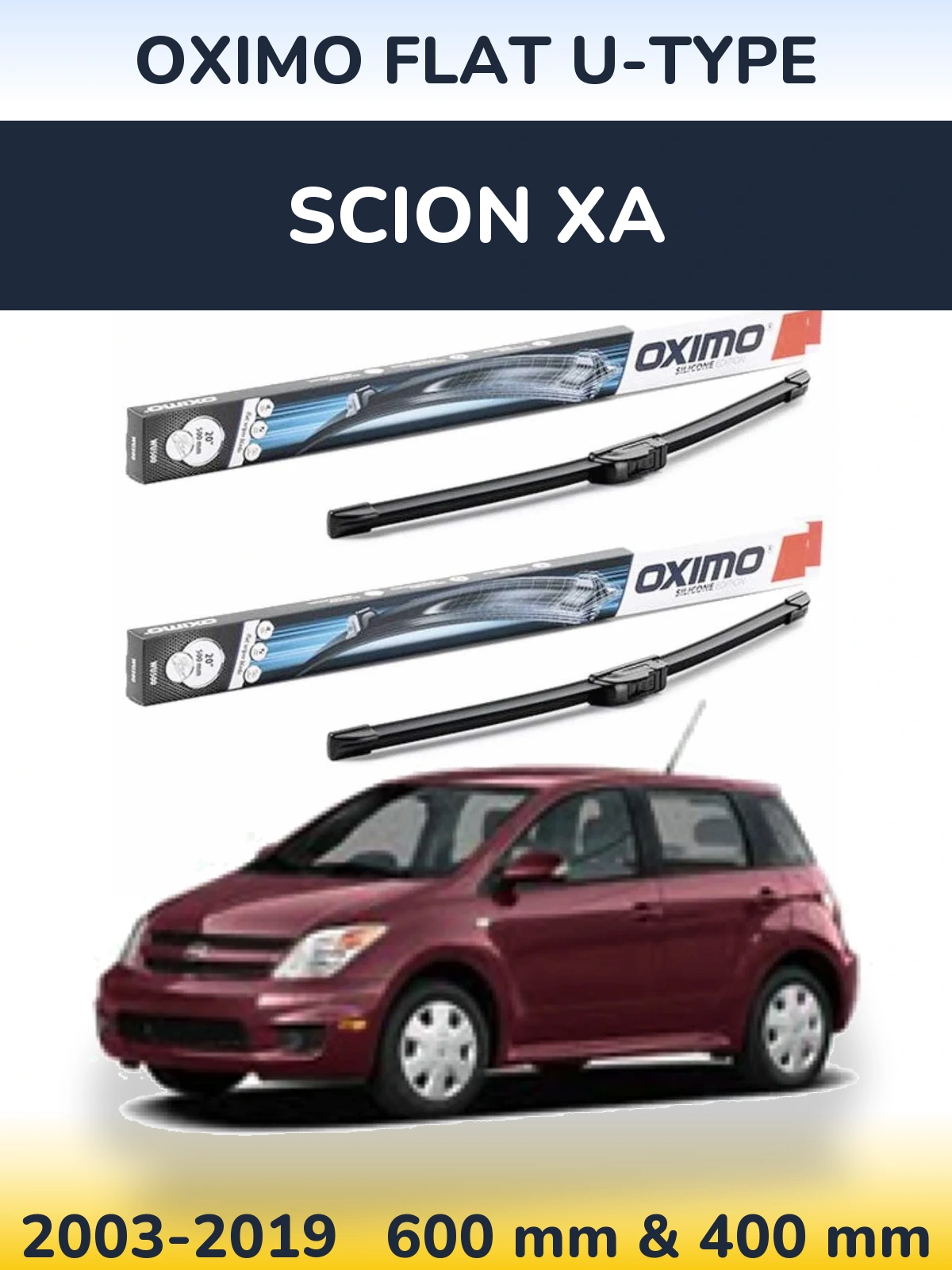 Torkarblad Oximo Flat U-type för Scion xA