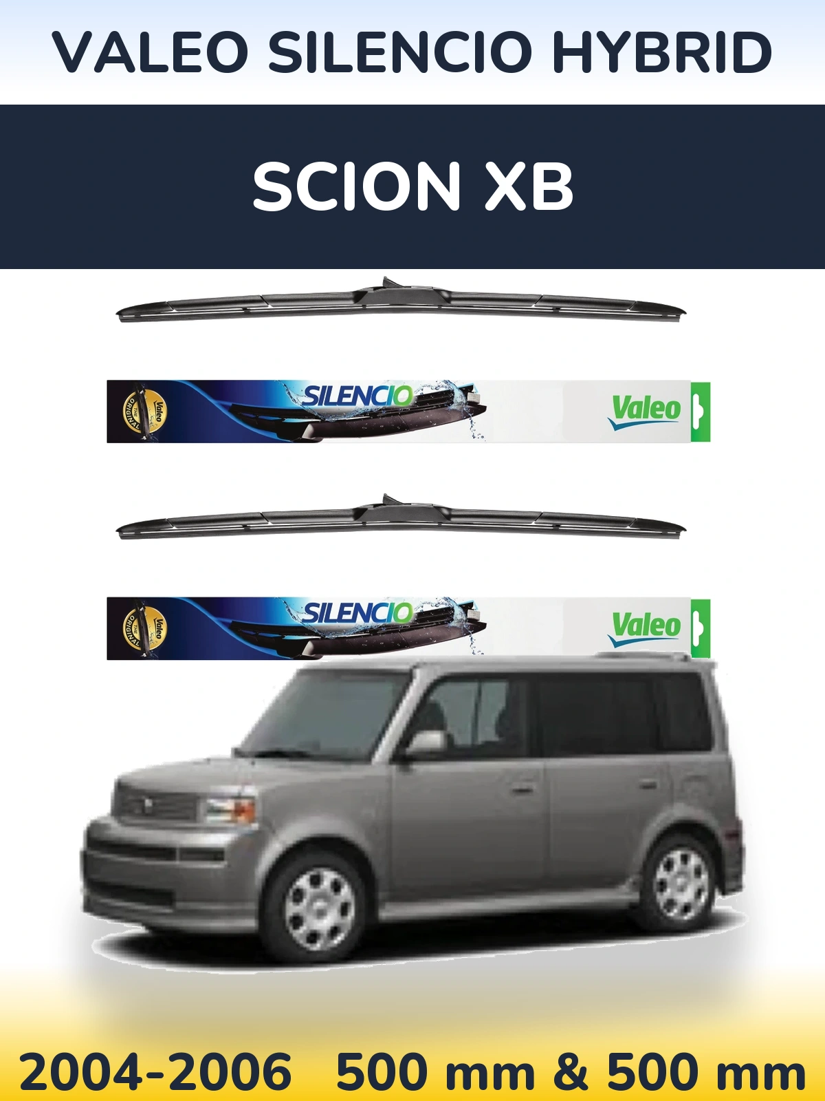 Torkarblad Valeo Silencio Hybrid för Scion xB